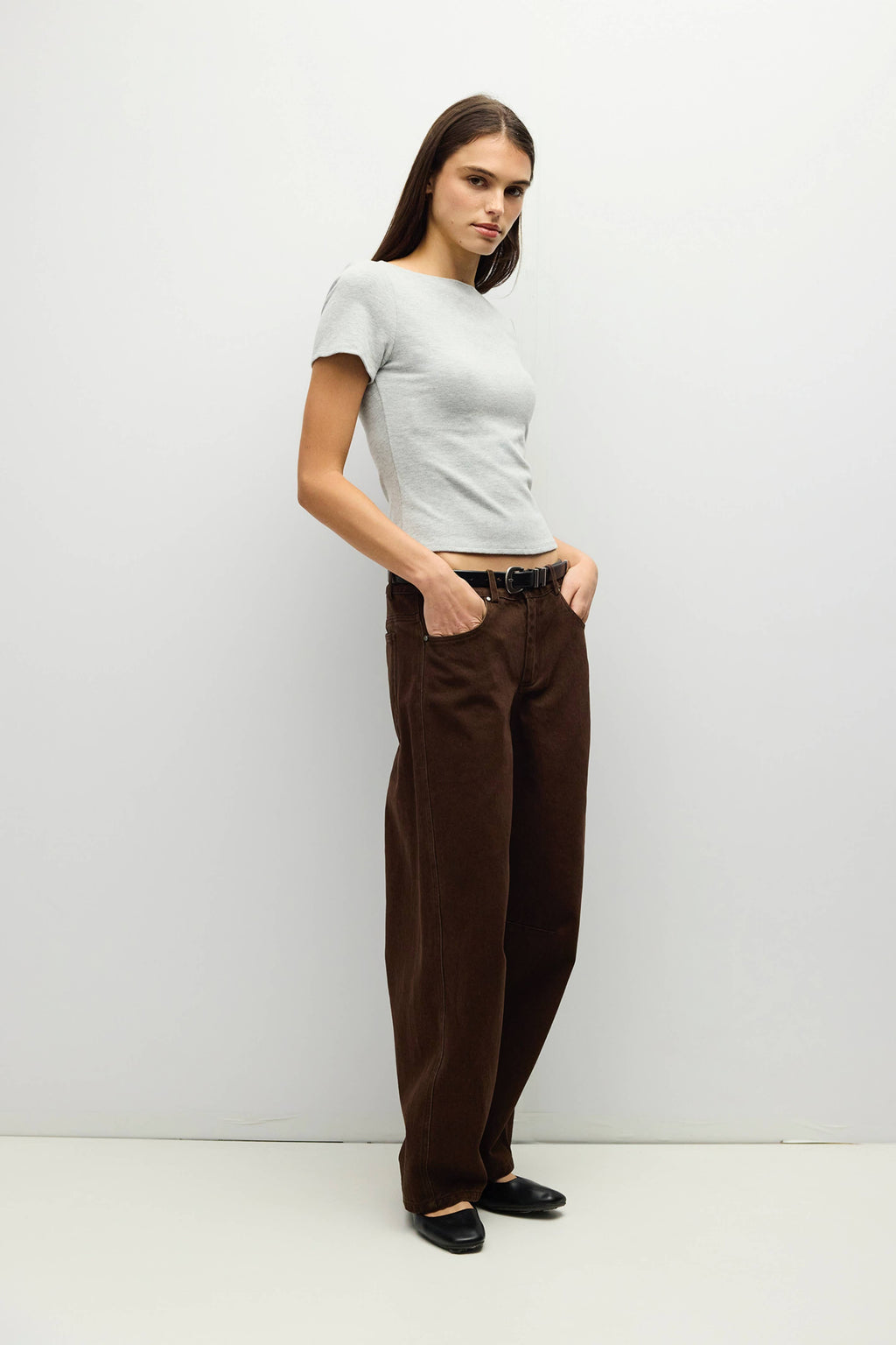 Wide Neck Soft Knit Top