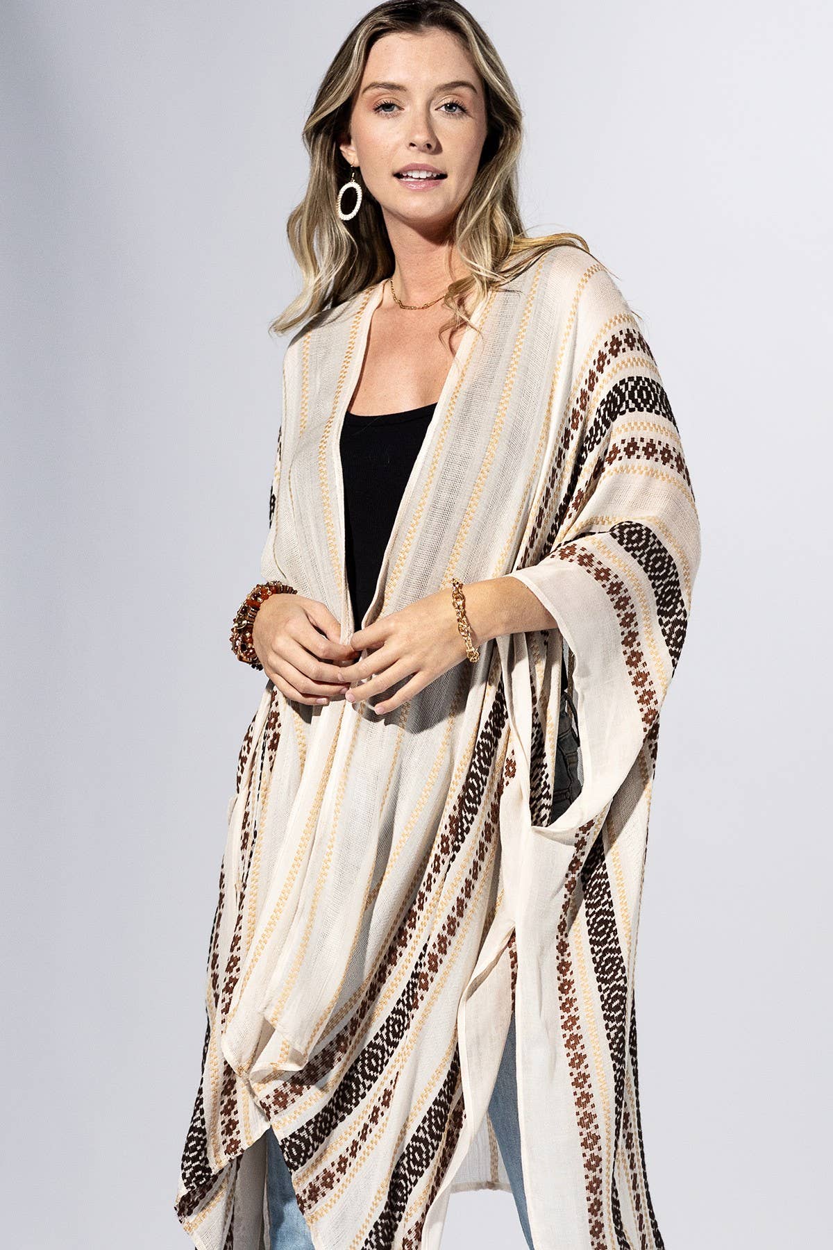 Canyon Stripe Kimono