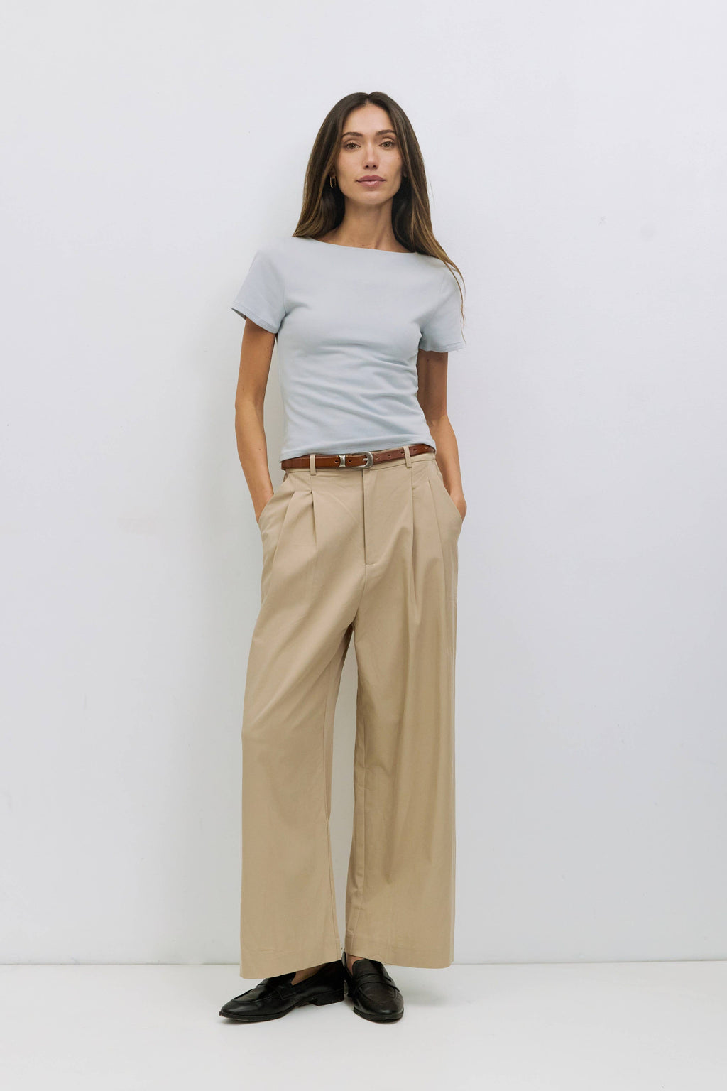 Wide Neck Soft Knit Top