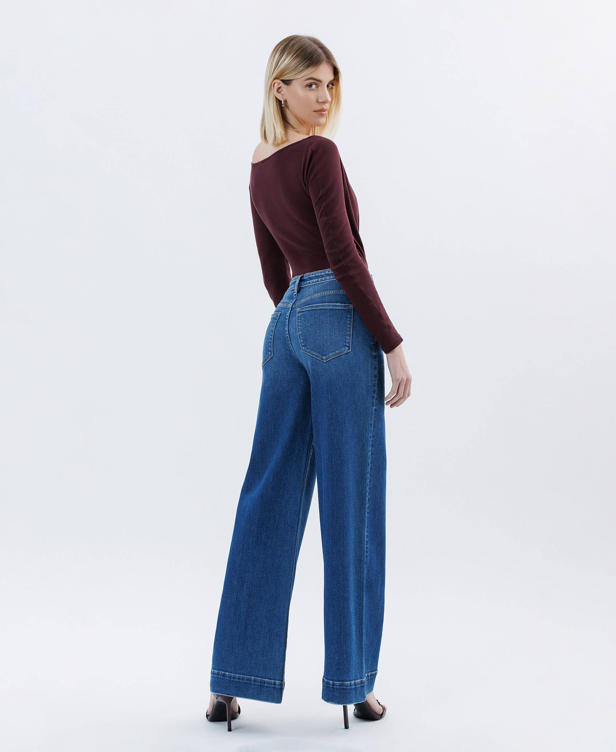 High Rise Wide Leg Trouser Jeans