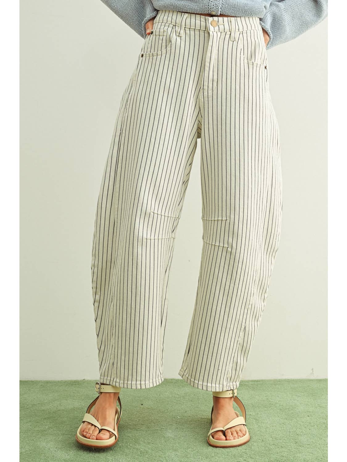 Pin Striped Barrel Pants