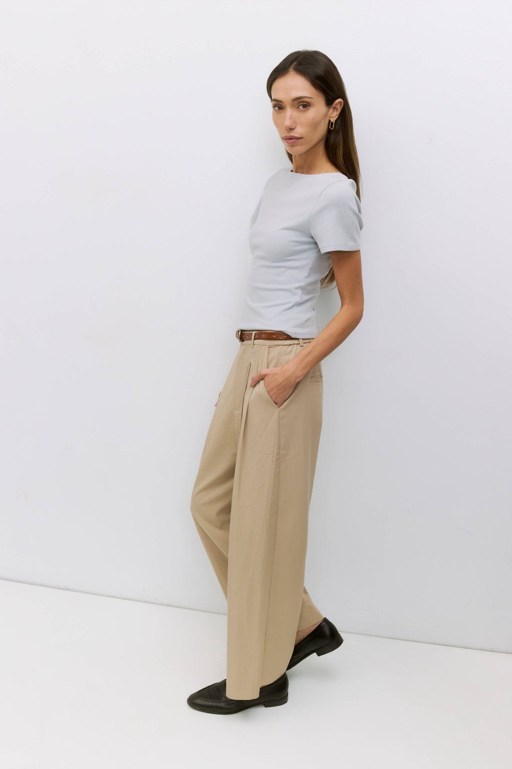 Wide Neck Soft Knit Top
