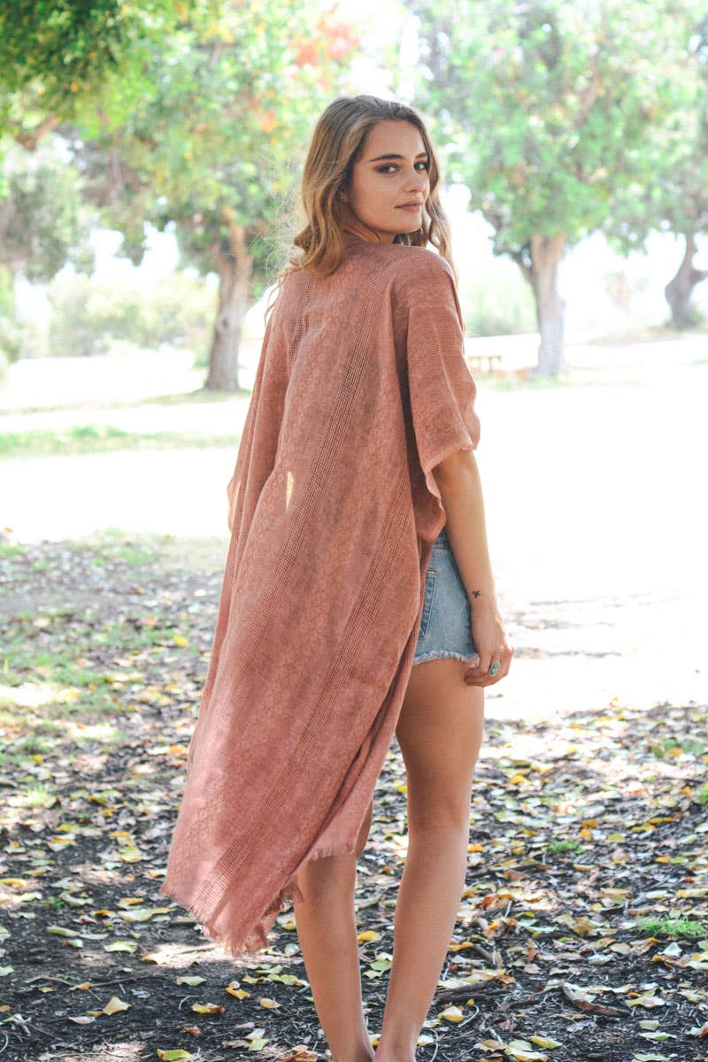 Colorblock Tribal Kimono
