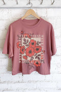 Take it easy Flower Graphic Crop Top