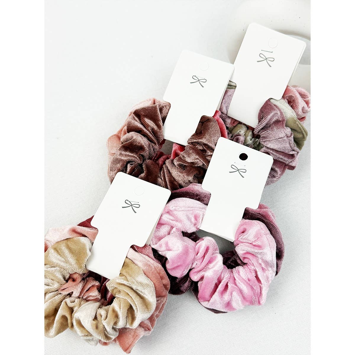 3-Pack Mauve Tone Velvet Scrunchies