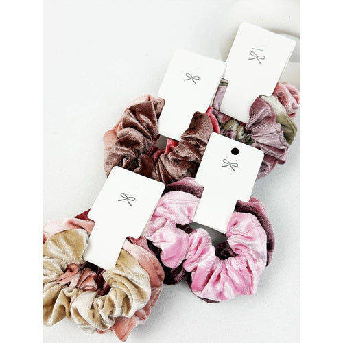 3-Pack Mauve Tone Velvet Scrunchies