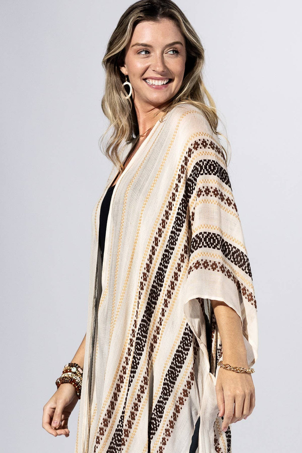 Canyon Stripe Kimono
