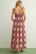 Gingham and Stripe Patch Dress