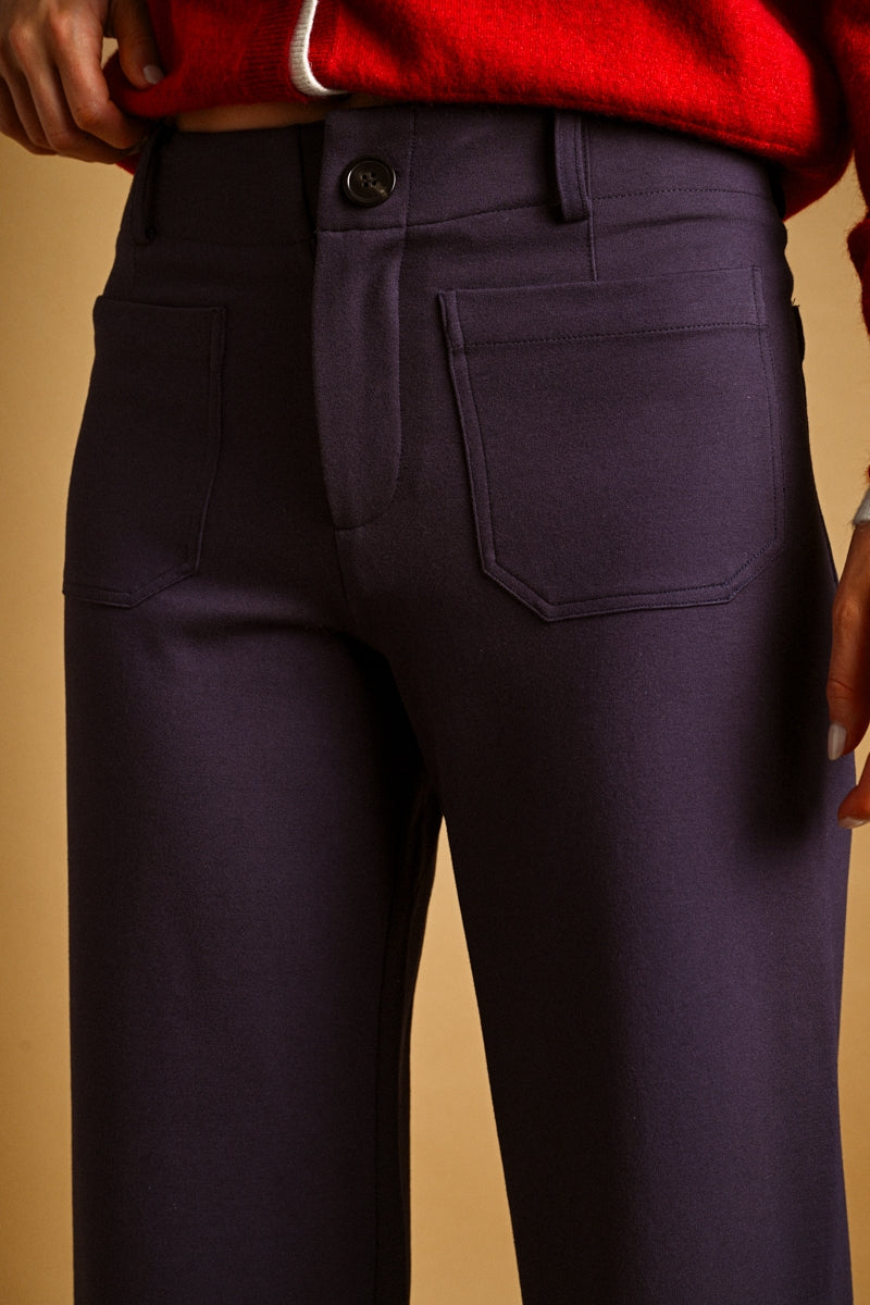 Ponte Fabric Crop Pants