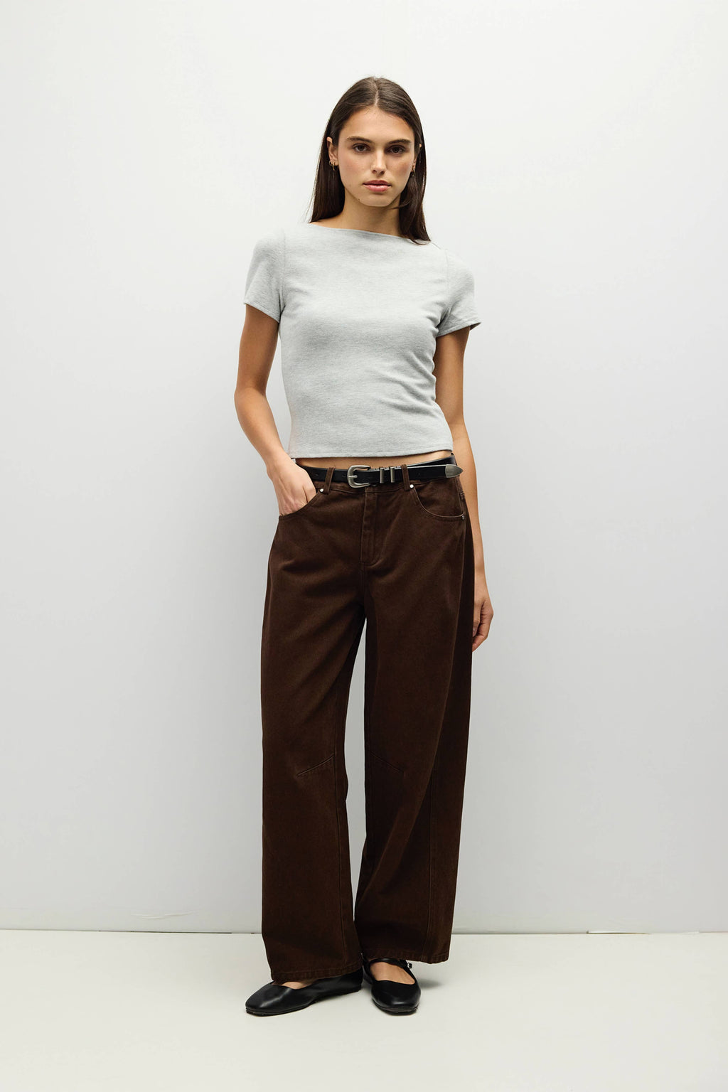 Wide Neck Soft Knit Top